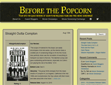 Tablet Screenshot of beforethepopcorn.com